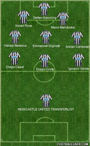 Newcastle United Formation 2014