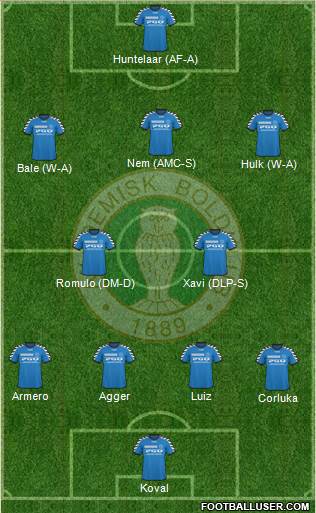 Akademisk Boldklub 4-2-3-1 football formation