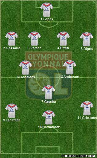 Olympique Lyonnais Formation 2014