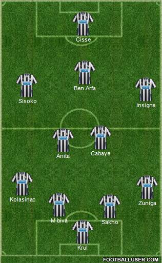 Newcastle United Formation 2014