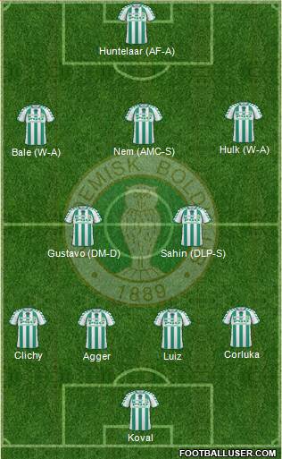 Akademisk Boldklub 4-2-3-1 football formation