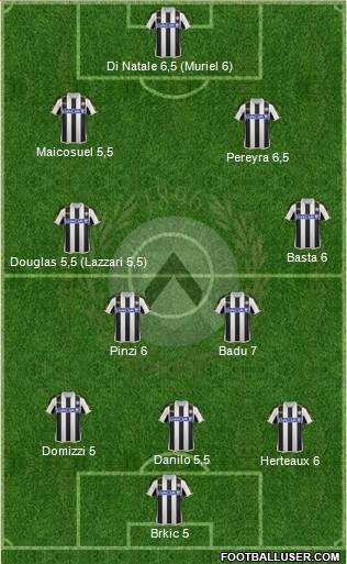 Udinese Formation 2014