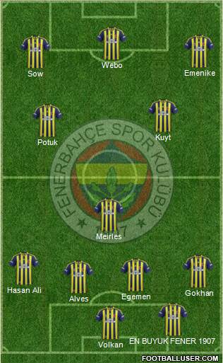 Fenerbahçe SK Formation 2014