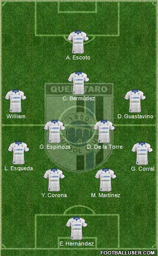Club de Fútbol Gallos Blancos Formation 2014