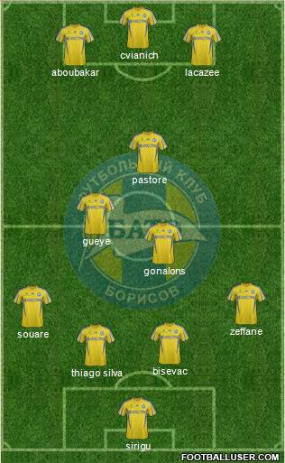 BATE Borisov Formation 2014