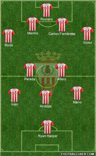 Algeciras C.F. football formation