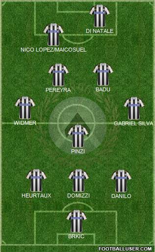 Udinese Formation 2014