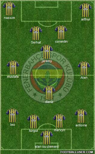 Fenerbahçe SK Formation 2014
