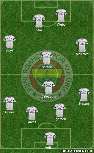 Fenerbahçe SK Formation 2014