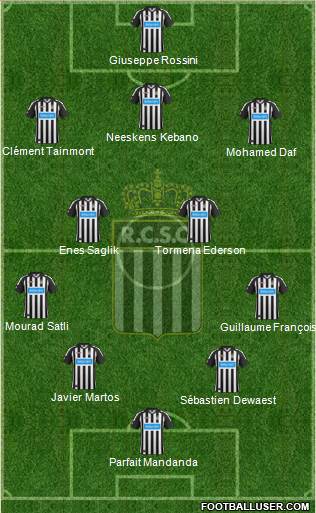 Sporting du Pays de Charleroi 4-2-3-1 football formation