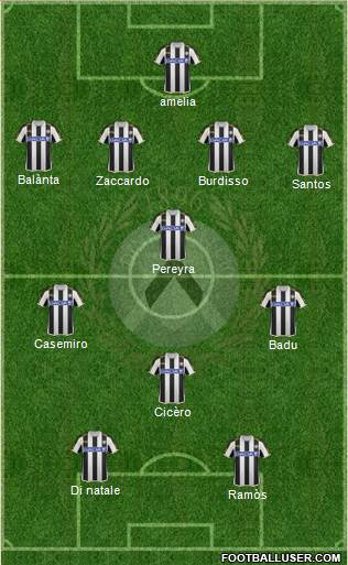 Udinese Formation 2014