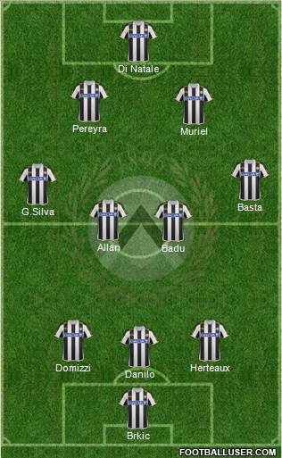 Udinese Formation 2014