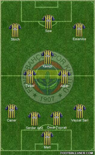 Fenerbahçe SK Formation 2014