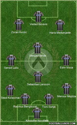 Udinese Formation 2014