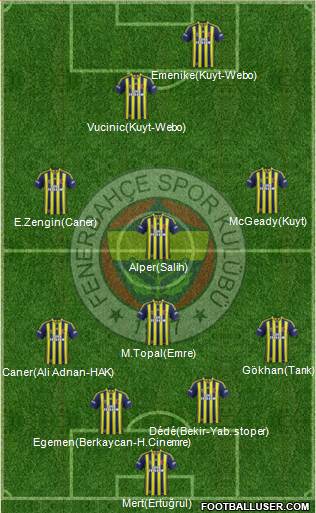 Fenerbahçe SK Formation 2014