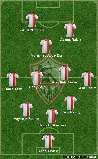 Zamalek Sporting Club Formation 2014