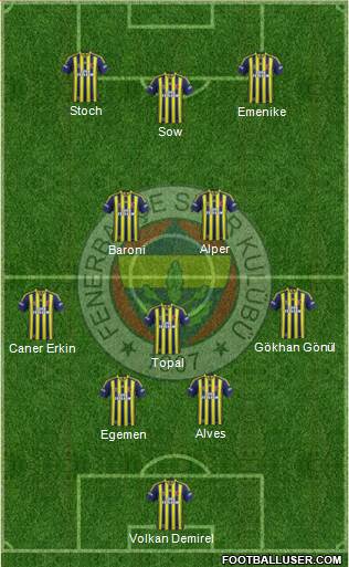 Fenerbahçe SK Formation 2014