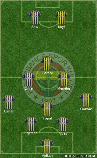 Fenerbahçe SK Formation 2014