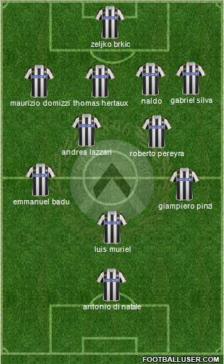 Udinese Formation 2014