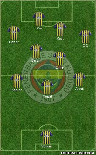 Fenerbahçe SK Formation 2014