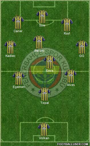 Fenerbahçe SK Formation 2014