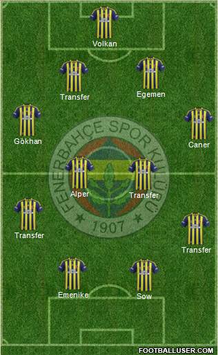 Fenerbahçe SK Formation 2014