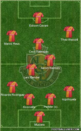 Nagoya Grampus 4-3-3 football formation