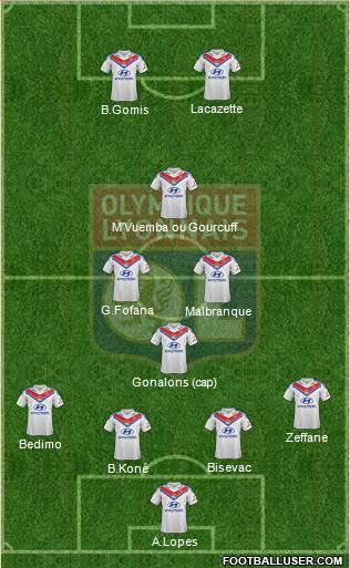 Olympique Lyonnais Formation 2014