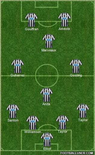 Newcastle United Formation 2014