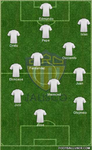 Club de Fútbol Oro Jalisco Formation 2014