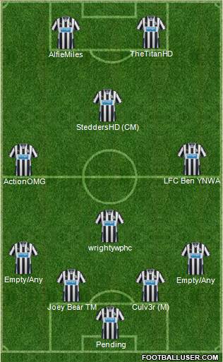 Newcastle United Formation 2014