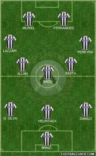 Udinese Formation 2014