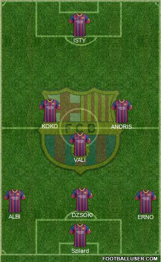 F.C. Barcelona Formation 2014