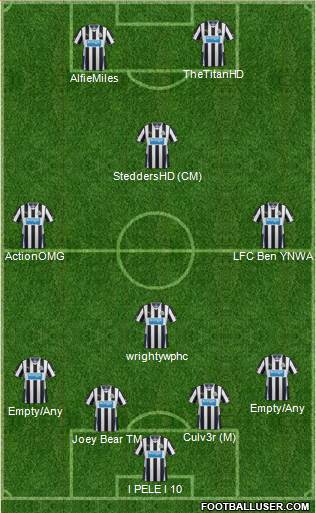 Newcastle United Formation 2014