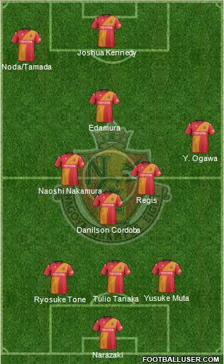 Nagoya Grampus 3-4-1-2 football formation