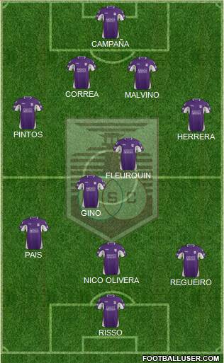 Defensor Sporting Club Formation 2014