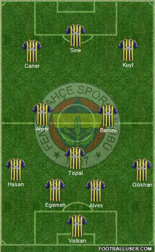 Fenerbahçe SK Formation 2014
