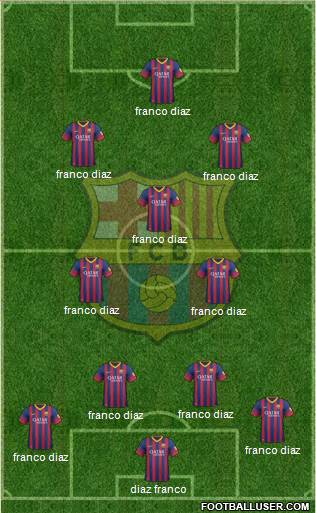 F.C. Barcelona Formation 2014