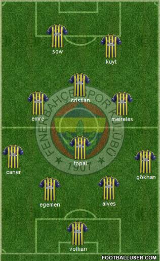 Fenerbahçe SK Formation 2014