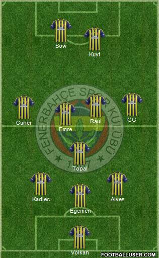 Fenerbahçe SK Formation 2014