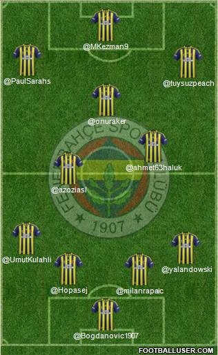 Fenerbahçe SK Formation 2014