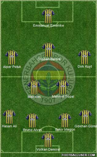 Fenerbahçe SK Formation 2014