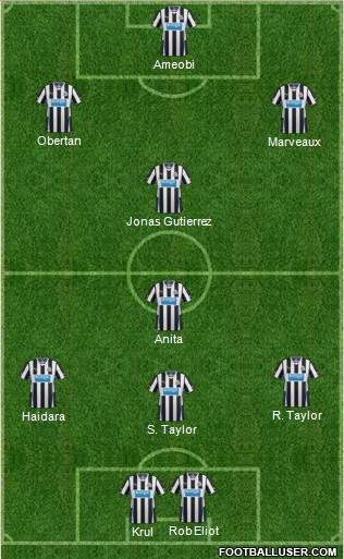 Newcastle United Formation 2014