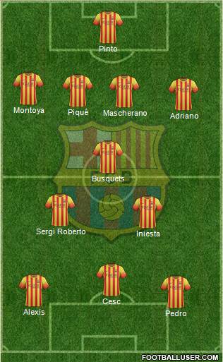 F.C. Barcelona Formation 2014