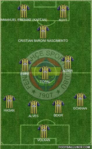 Fenerbahçe SK Formation 2014