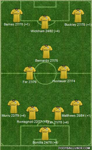Brighton and Hove Albion Formation 2014