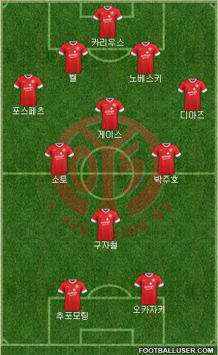 1.FSV Mainz 05 Formation 2014