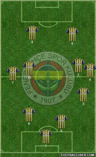 Fenerbahçe SK Formation 2014