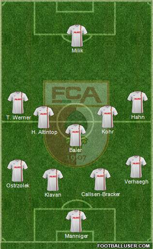 FC Augsburg Formation 2014