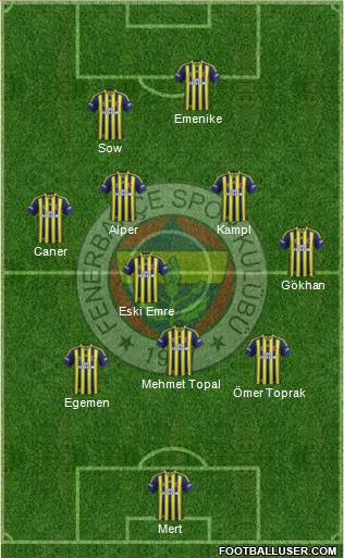 Fenerbahçe SK Formation 2014